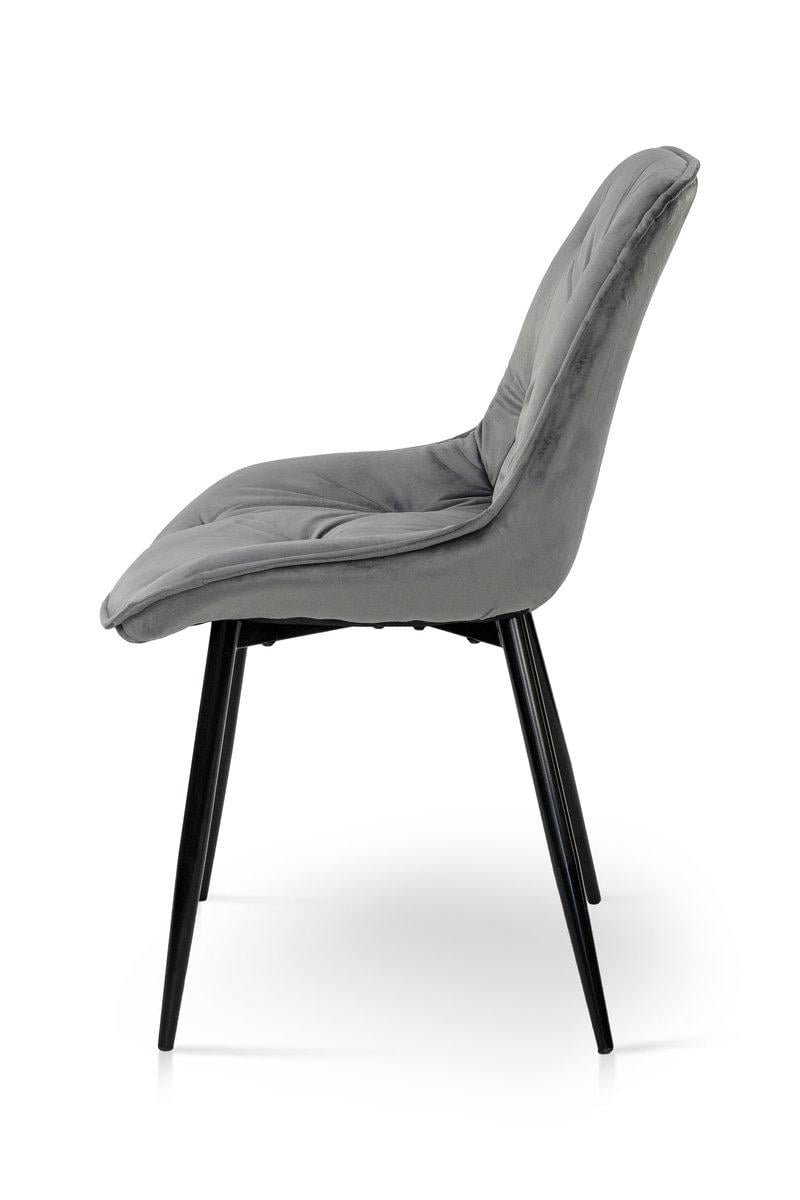 Стілець кухонний Мікс Меблі Прадо-R Чорний/Велюр/Сірий - фото 3 Стілець кухонний Мікс Меблі Прадо-R Чорний/Велюр/Сірий - фото 3