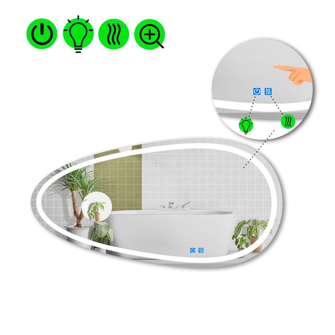 Зеркало с LED подсветкой Occhio 1 с двумя сенсорами 120x60 см (8737239) Зеркало с LED подсветкой Occhio 1 с двумя сенсорами 120x60 см (8737239)