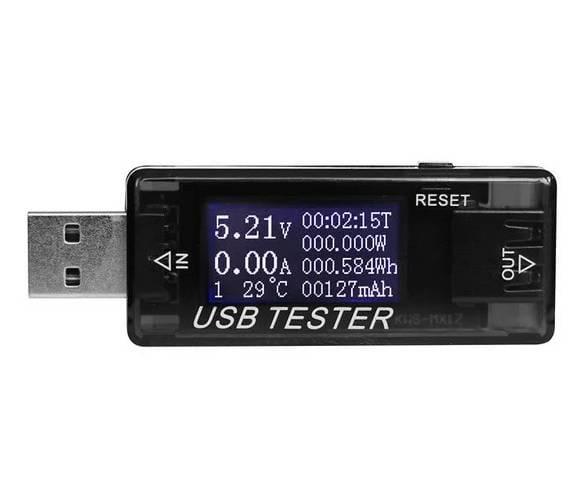 Тестер USB Keweisi KWS-MX17 напруги 4-30V та струму 0-5A Black Тестер USB Keweisi KWS-MX17 напруги 4-30V та струму 0-5A Black
