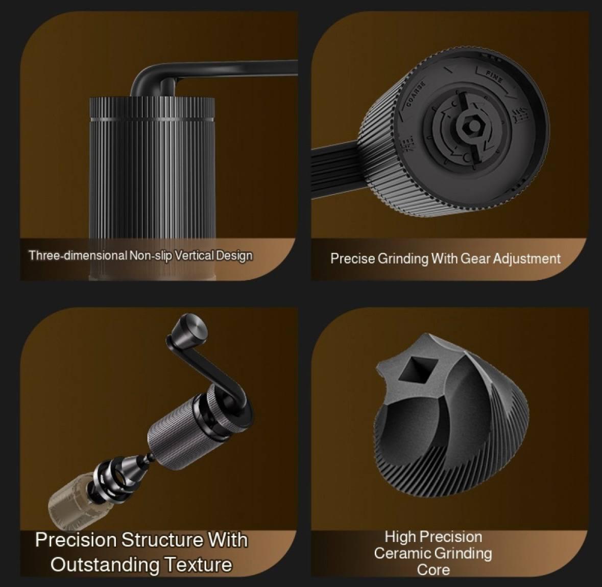 Кофемолка ручная Coffee Grinder Черный (f12a3055) - фото 4