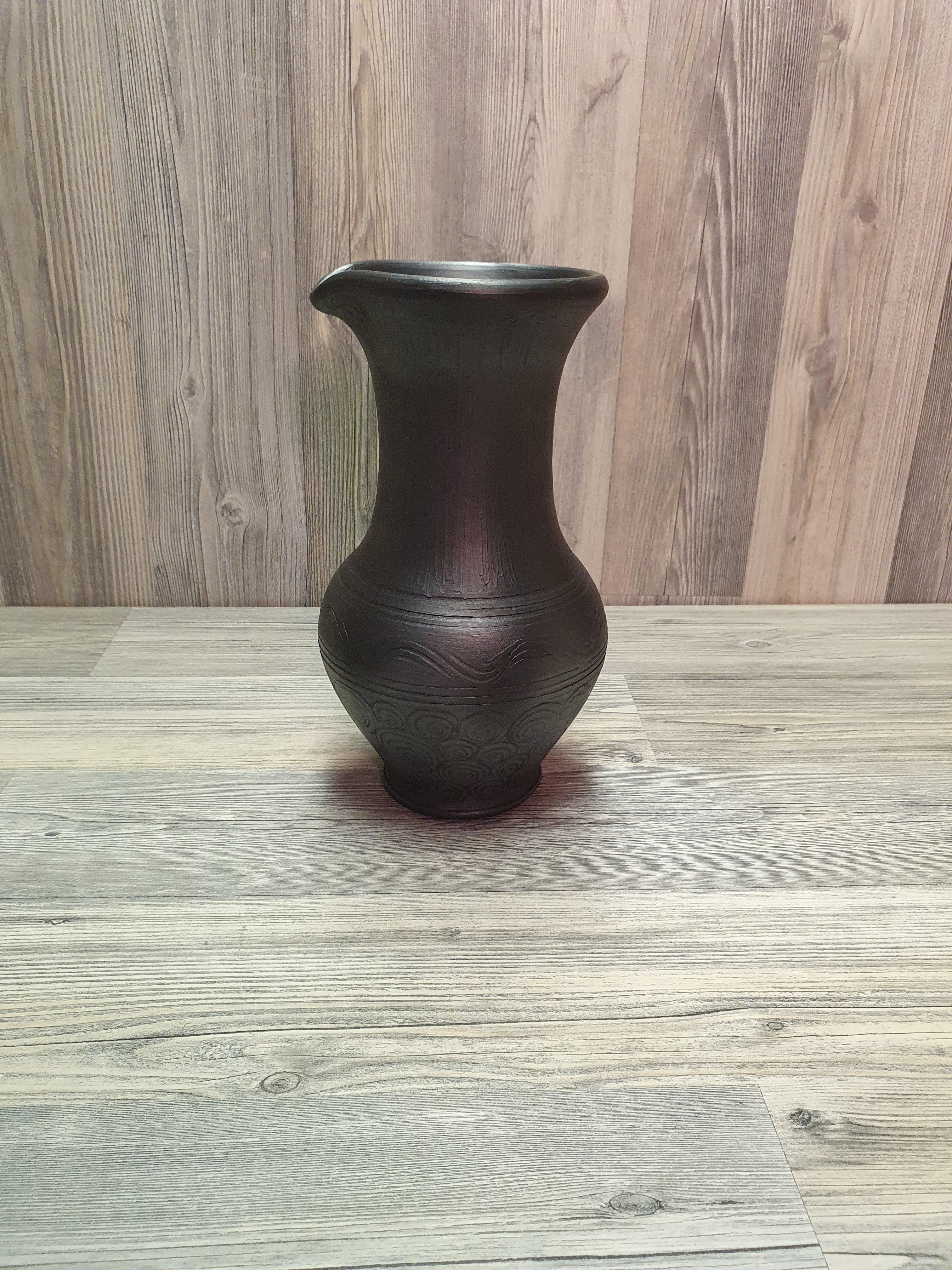 Глечик з чорної глини (5292) - фото 3