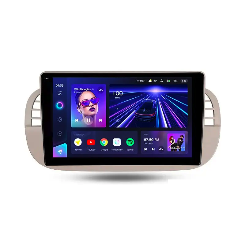 Автомагнитола штатная Teyes CC3 2К для Fiat 500 2007-2014 Android CC3 2К 4/64G Wi-Fi/4G