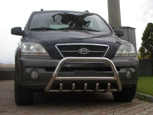 Кенгурятник WT003 CAN для Kia Sorento 2002-2009 гг. нержавеющая сталь Хром