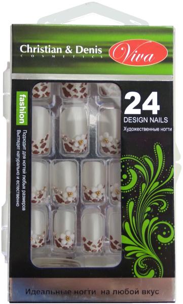 Ногти накладные VIVA 3D в упаковке 24 шт. (3D-414)