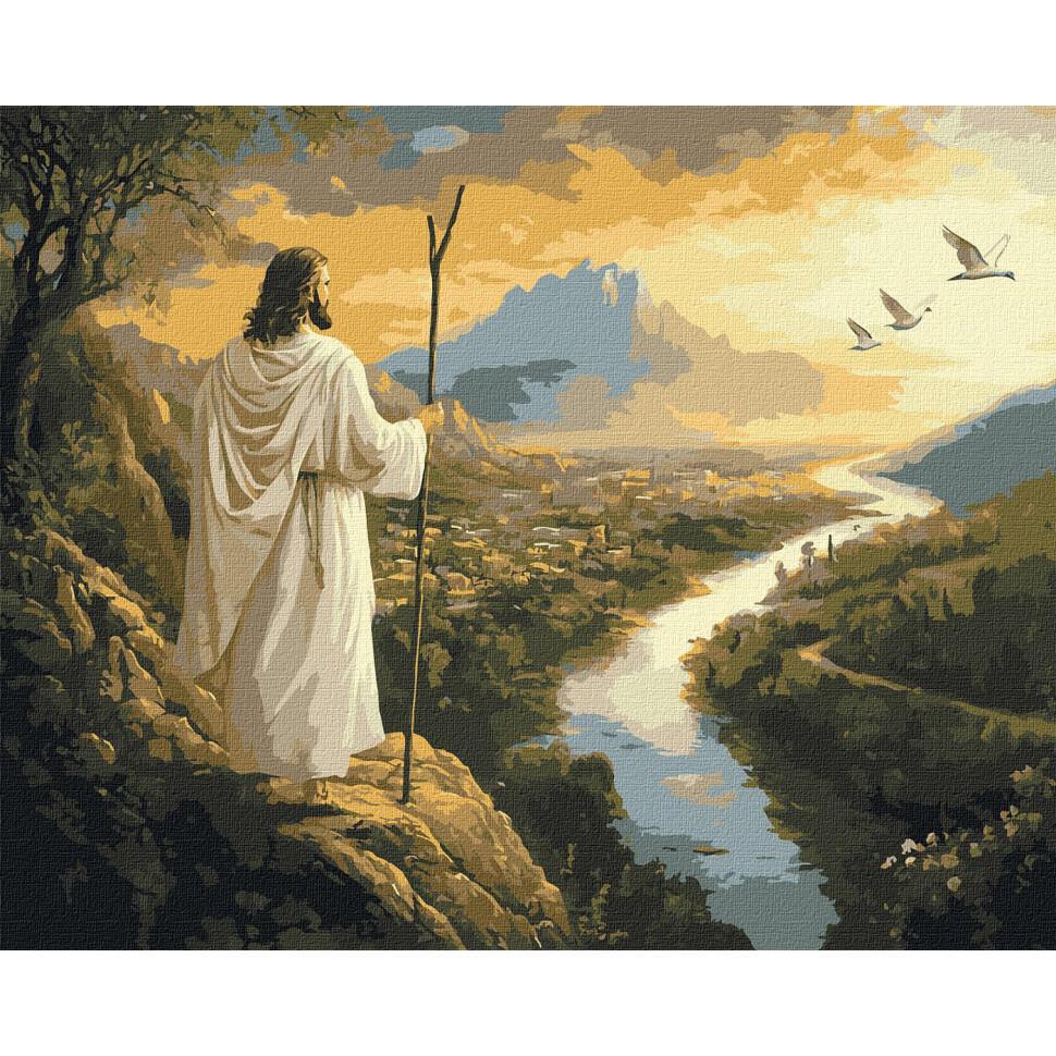 Картина по номерам Ideyka Взгляд Спасителя 40x50 см (KHO2571)