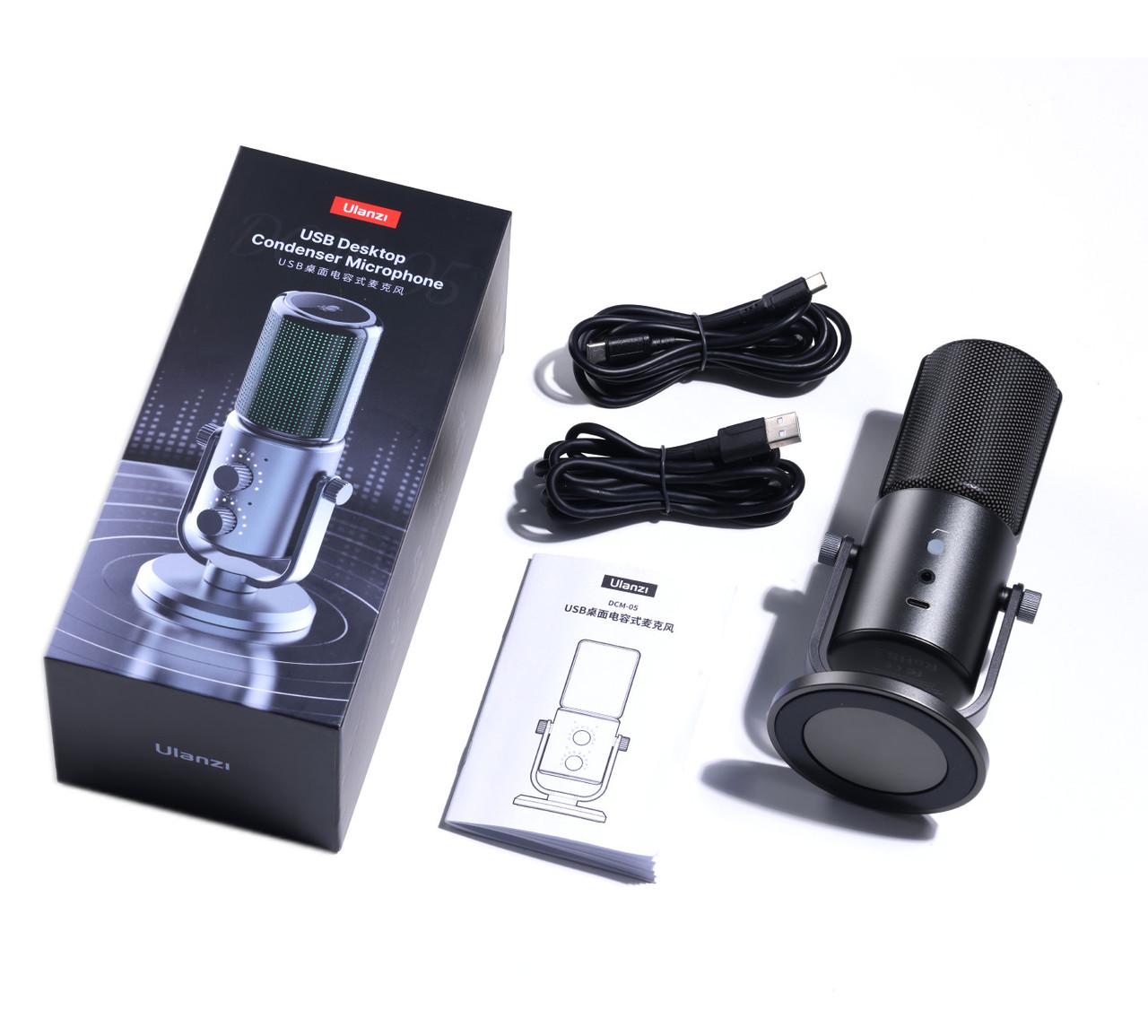 Микрофон настольный студийный Ulanzi YV005 kr Type-C (2276705730) - фото 5 Микрофон настольный студийный Ulanzi YV005 kr Type-C (2276705730) - фото 5