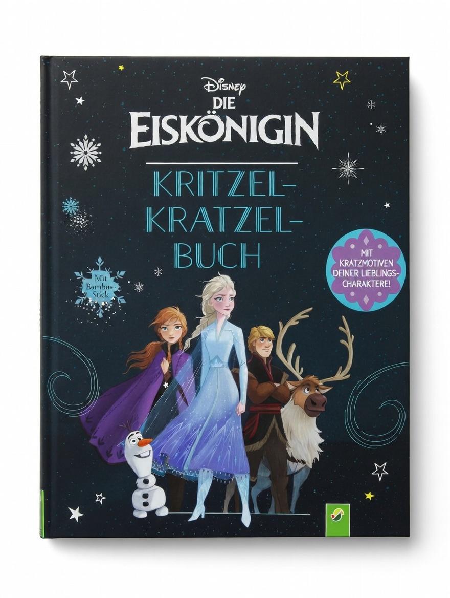 Дитяча книга-скретч DISNEY FROZEN Elsa Anna Olaf Kritzel-Kratzel-Buch Крижане Королівство з паличкою від 4 років (32302652)