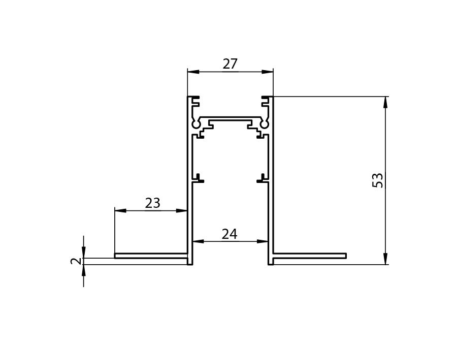 Рейлінг-шинопровід для магнітної трекової системи для прихованої установки 1 м (1576255455) - фото 3 Рейлінг-шинопровід для магнітної трекової системи для прихованої установки 1 м (1576255455) - фото 3