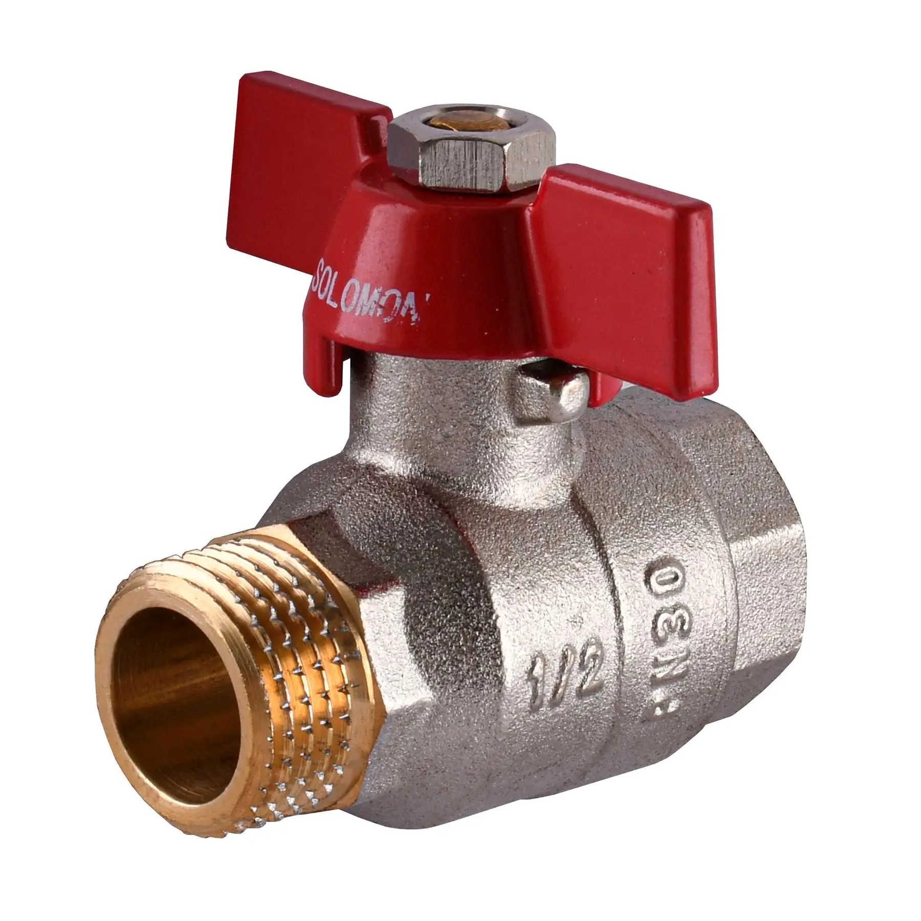 Кран шаровой прямой SOLOMON 1/2″ ЗВ ЧМ PN30 B1015 (GSR-000002489)