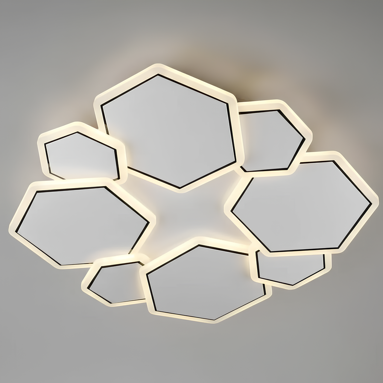 Люстра светодиодная Sirius 56W с металлическим каркасом и акриловыми рассеивателями 3000K/6500K Белый (YH1336/112W)