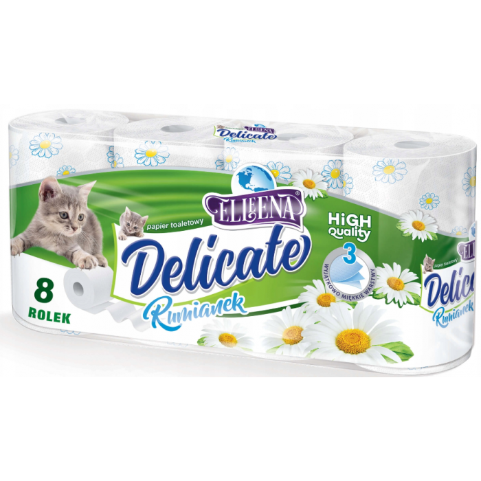 Туалетная бумага Delicate 3-х слойная 8 шт. (141218)