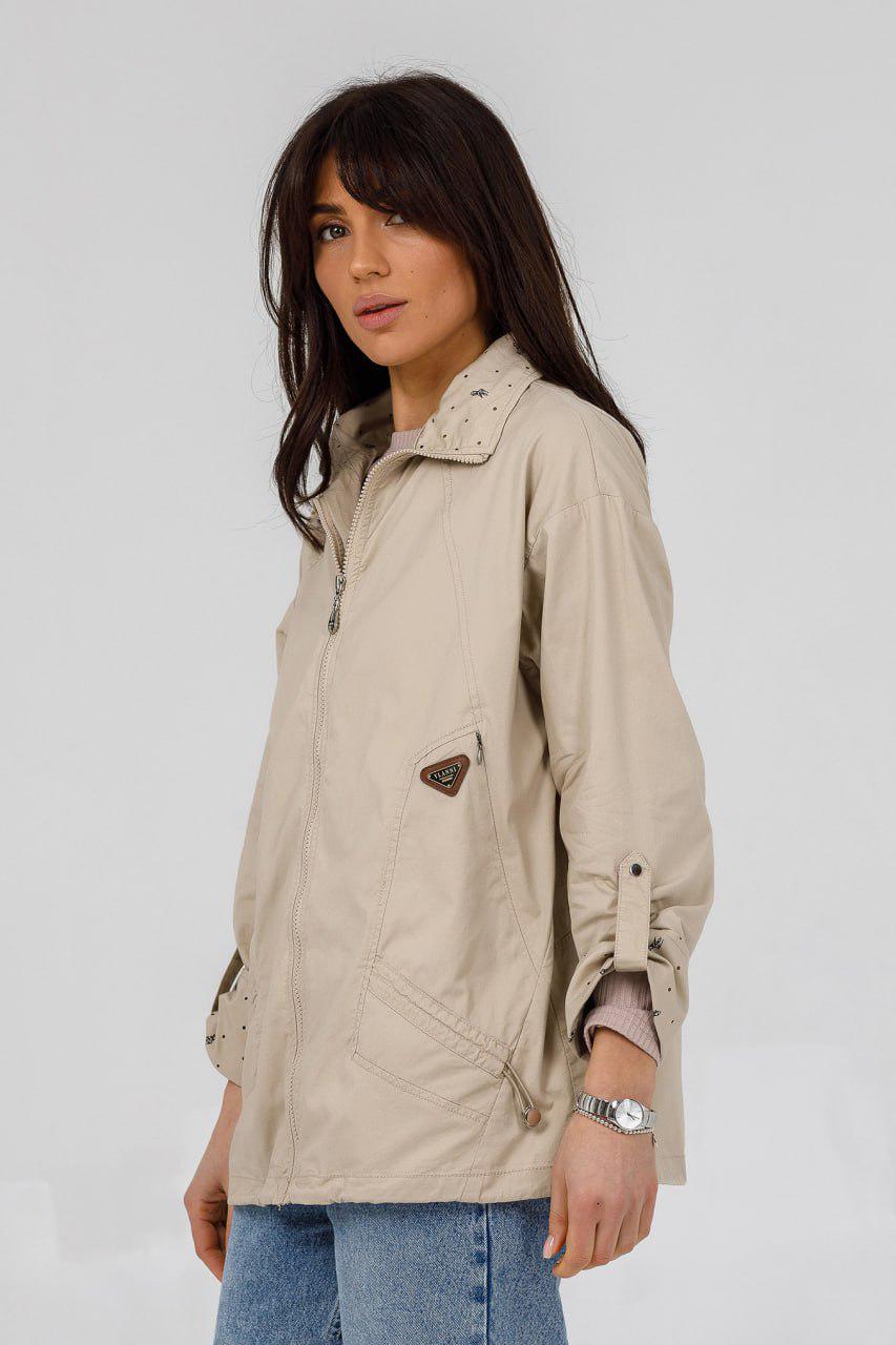 Ветровка oversize р. 48 Бежевый (768\77)