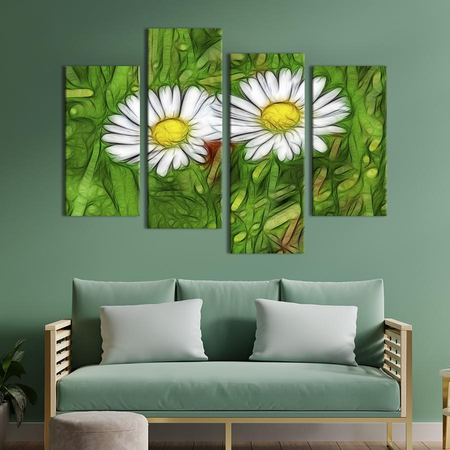 Картина на холсте Две прекрасные ромашки 149x106 см (893-42)