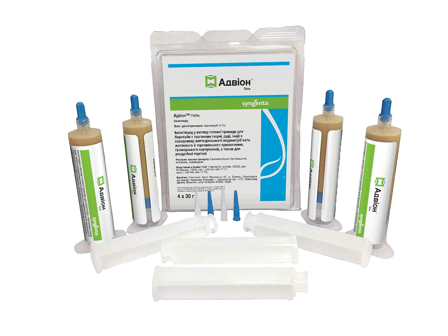 Гель от тараканов Адвион Syngenta Advion 30 мл 4 шт. (30705889)