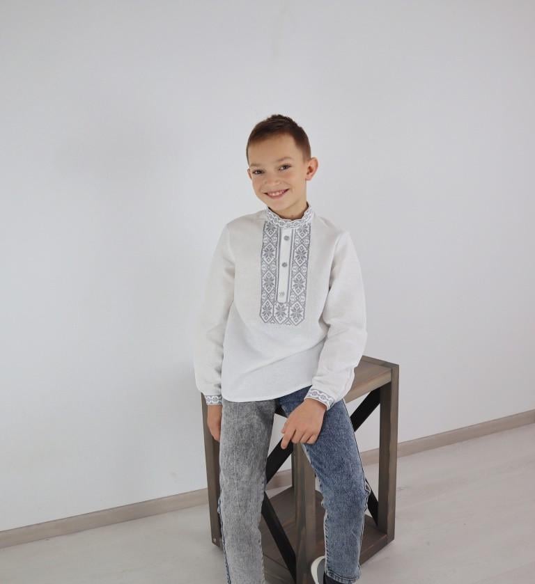 Вишиванка для хлопчика Нестор 146 см Сірий (0001644-146)