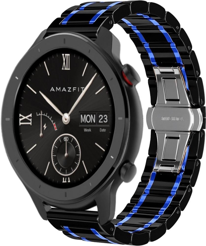 Ремешок керамический Ceramo для Amazfit GTR 42 мм Black/Blue (28736-43) Ремешок керамический Ceramo для Amazfit GTR 42 мм Black/Blue (28736-43)