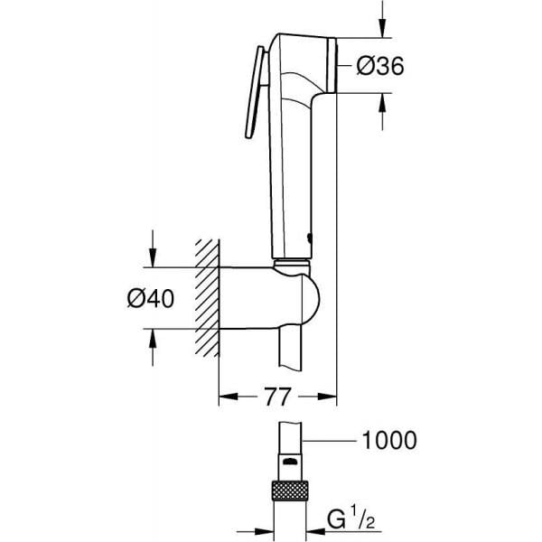 Душевая система Grohe Tempesta-F Trigger Spray 30 (26352000) - фото 2