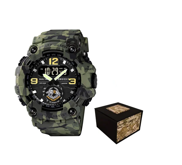 Наручные часы Awarder 004CMGRSSO ССО с коробкой Зеленый камуфляж Наручные часы Awarder 004CMGRSSO ССО с коробкой Зеленый камуфляж