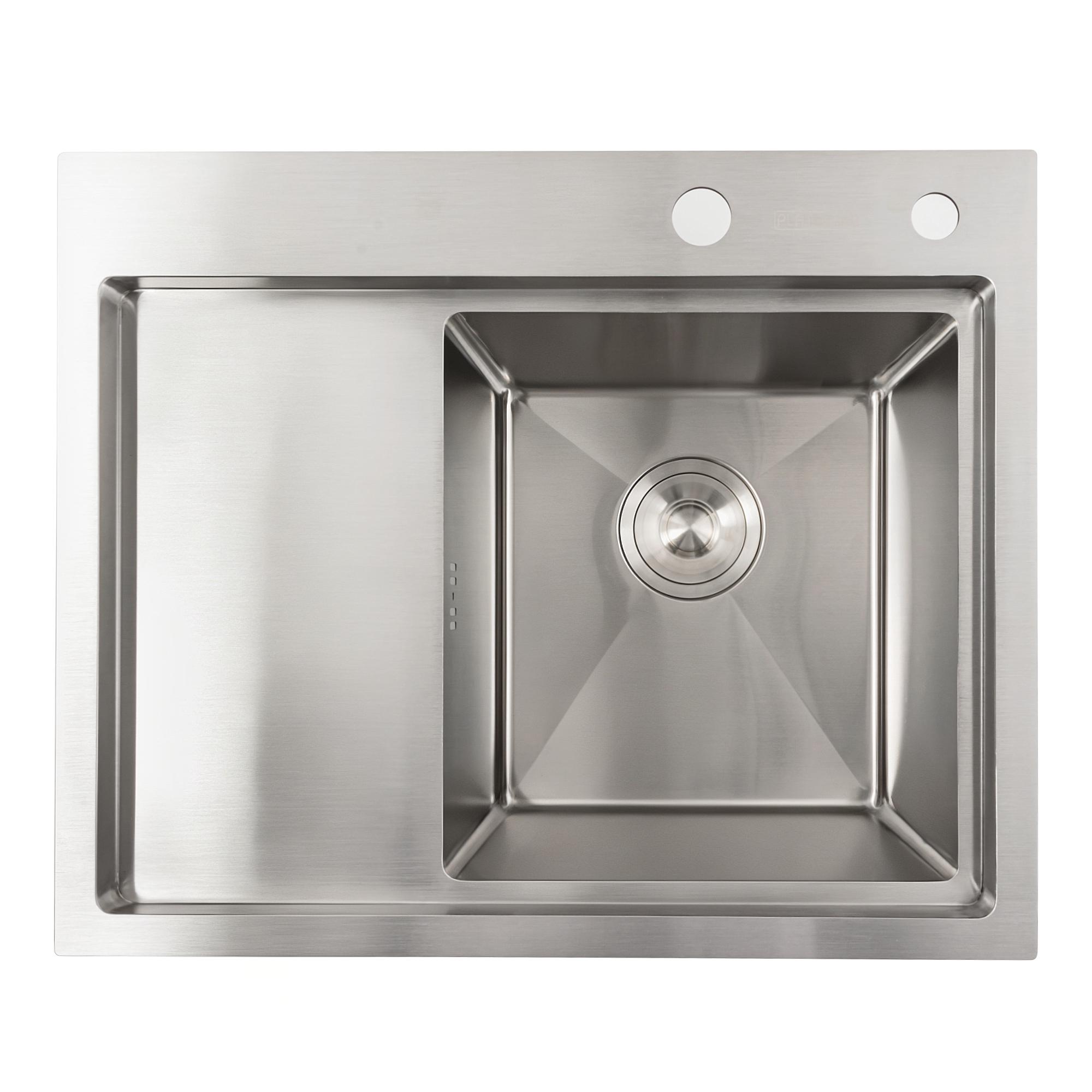 Мойка для кухни Platinum Handmade R 58x48 см Нержавеющая сталь (000041342)