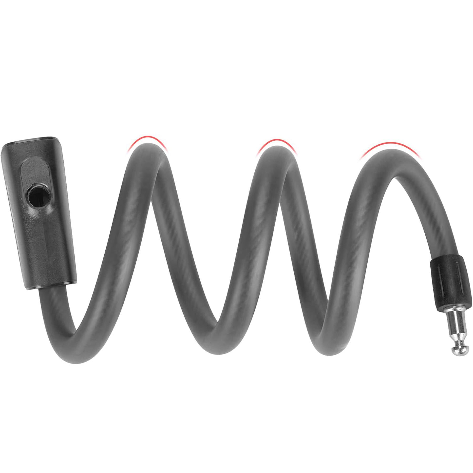 Замок велосипедний тросовий під ключ ROCKBROS RKS610 115 см Чорний (RB-RKS610-7030) - фото 2 Замок велосипедний тросовий під ключ ROCKBROS RKS610 115 см Чорний (RB-RKS610-7030) - фото 2