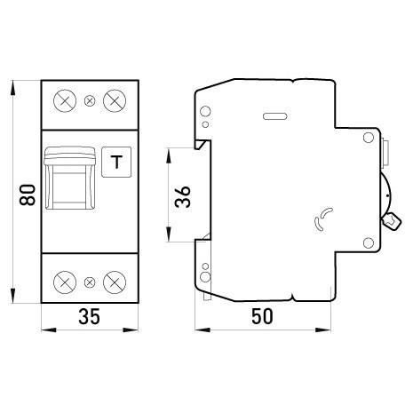 Дифавтомат E.NEXT 6A 300mA 10kA тип C 2 полюси тип AC i0230007 e.industrial.elcb.2 (14423) - фото 2