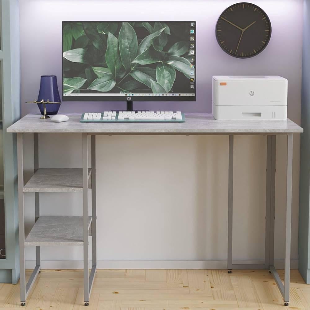 Письменный стол Ferrum-decor Кевин металл/ДСП 16 мм 75x120x70 см Серый/Бетон (FRD-106569)