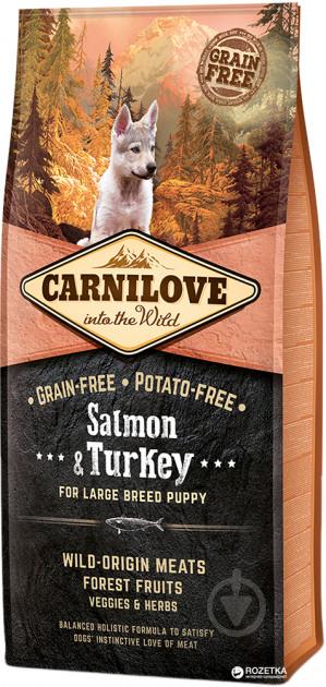 Сухой корм для щенков крупных пород Carnilove Puppy Large Breed Salmon  Turkey 12 кг