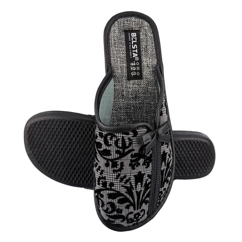 Домашние тапочки женские текстильные 1-28-1 p. 41 26,5 см Черный