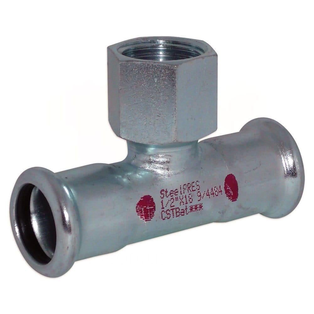 Пресс-тройник оцинкованный Raccorderie Metalliche Steelpres 28x3/4" В (389304028) Пресс-тройник оцинкованный Raccorderie Metalliche Steelpres 28x3/4" В (389304028)