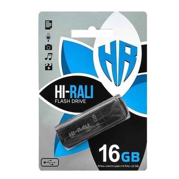 Флешка Hi-Rali Taga 10398 від USB 16GB Чорний (10398-16GB)