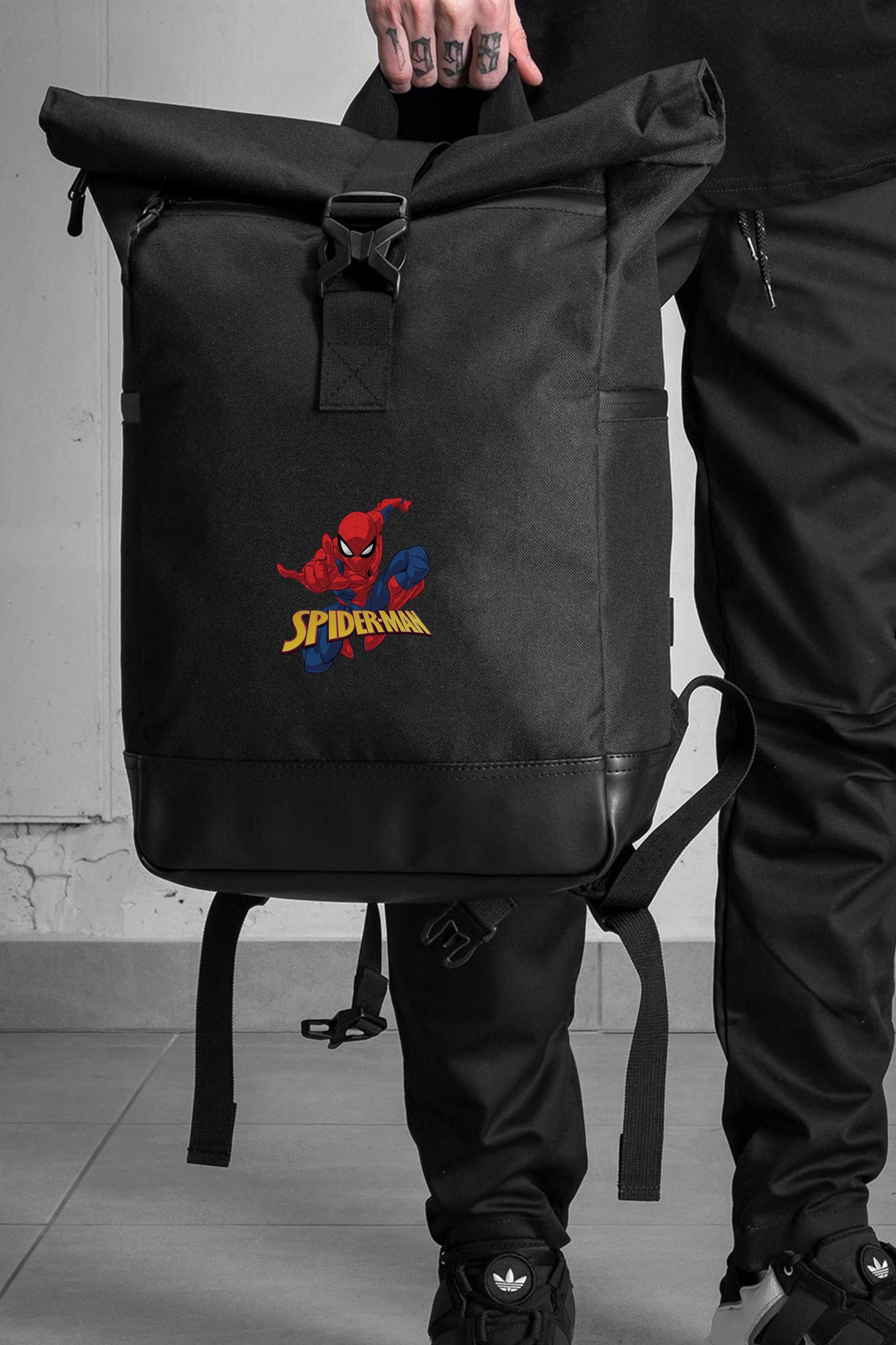 Роллтоп повседневный Without с принтом Spider-Man Black (8055280)