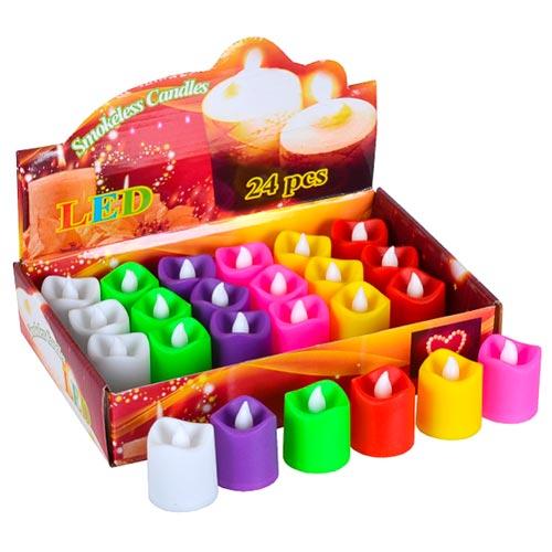 Набор из 24 LED светильников свечек мерцающих с пламенем CX-9 Multi