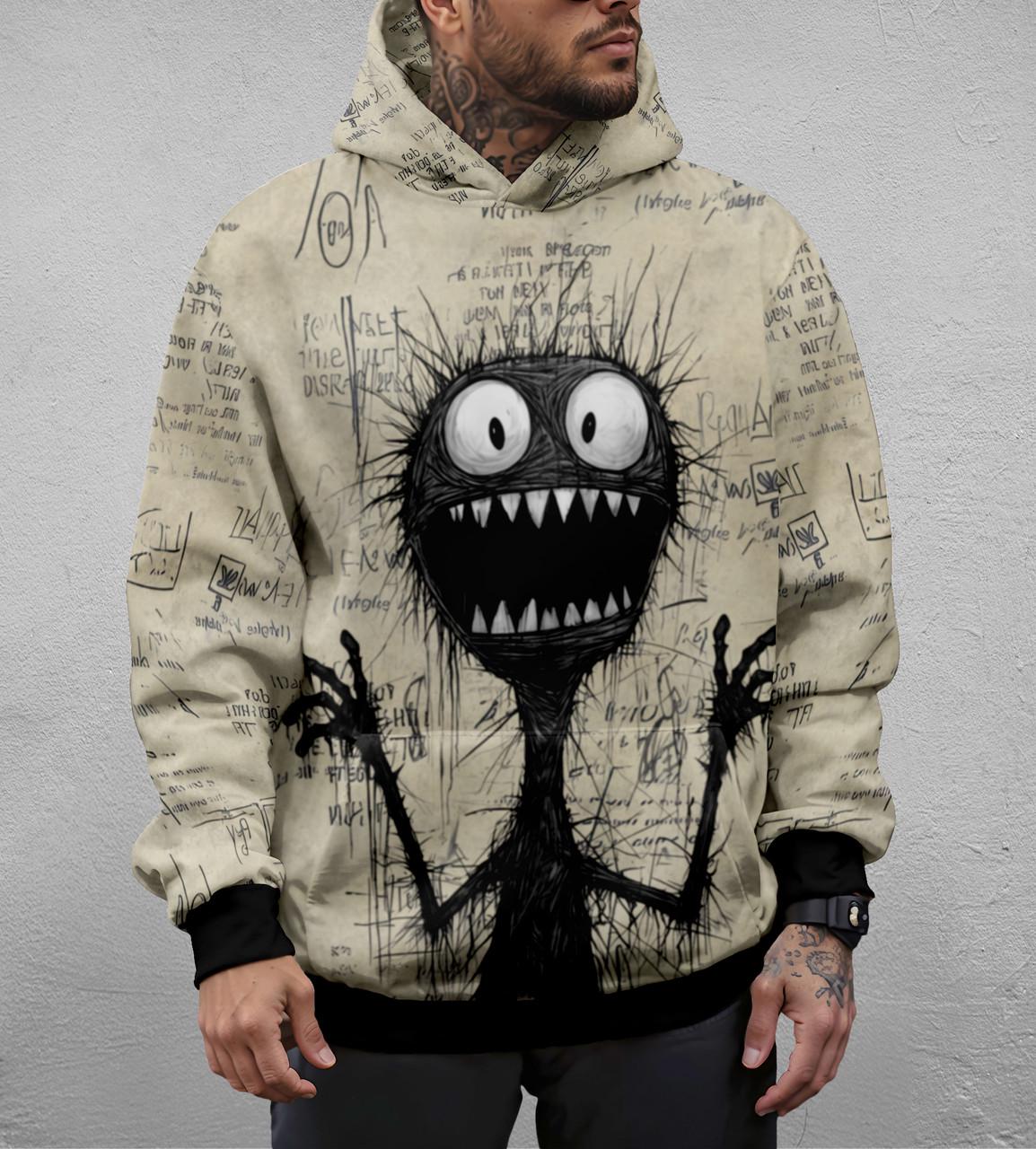 Худі чоловіче Страшко XS Бежевий (11217)