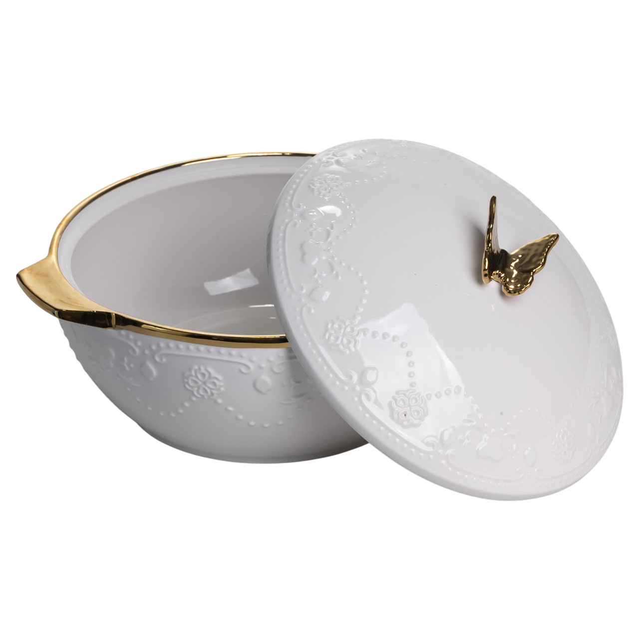 Сервиз суповой фарфоровый Amphora на 6 персон супница 3 л с 6 бульонницами 300 мл 7 предметов Белый/Золотой (SPW-16) - фото 12 Сервиз суповой фарфоровый Amphora на 6 персон супница 3 л с 6 бульонницами 300 мл 7 предметов Белый/Золотой (SPW-16) - фото 12