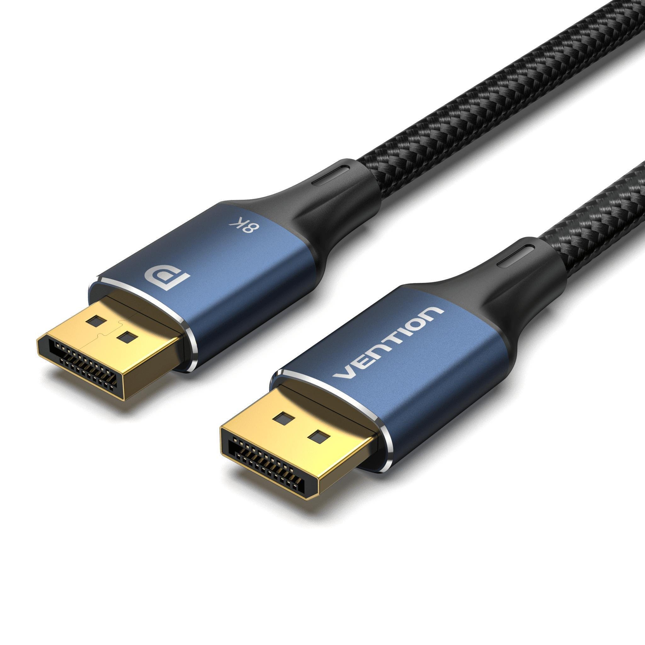 Кабель Vention DisplayPort 1.4 8K 60Hz 4K 144Hz 1080p 240Hz 32.4 Гбит/с DP Dynamic HDR G-Sync Free Sync 5 м Черный (HCELJ) - фото 1