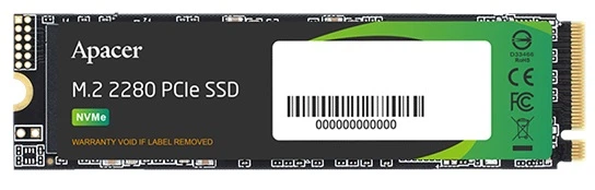 Накопичувач SSD M.2 Apacer AS2280P4 256 GB 2280 PCIe 3.0x4 NVMe 3D TLC (KST-AP256GAS2280P4-1)