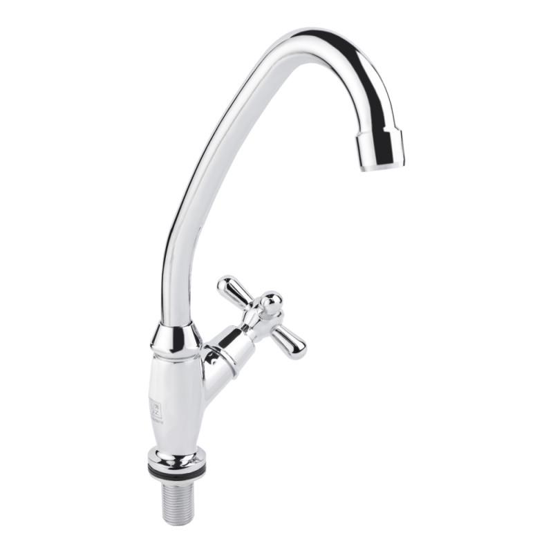 Кран для умывальника Lidz DOMINOx LIDZCRM15269F на одну воду Хром (77273)