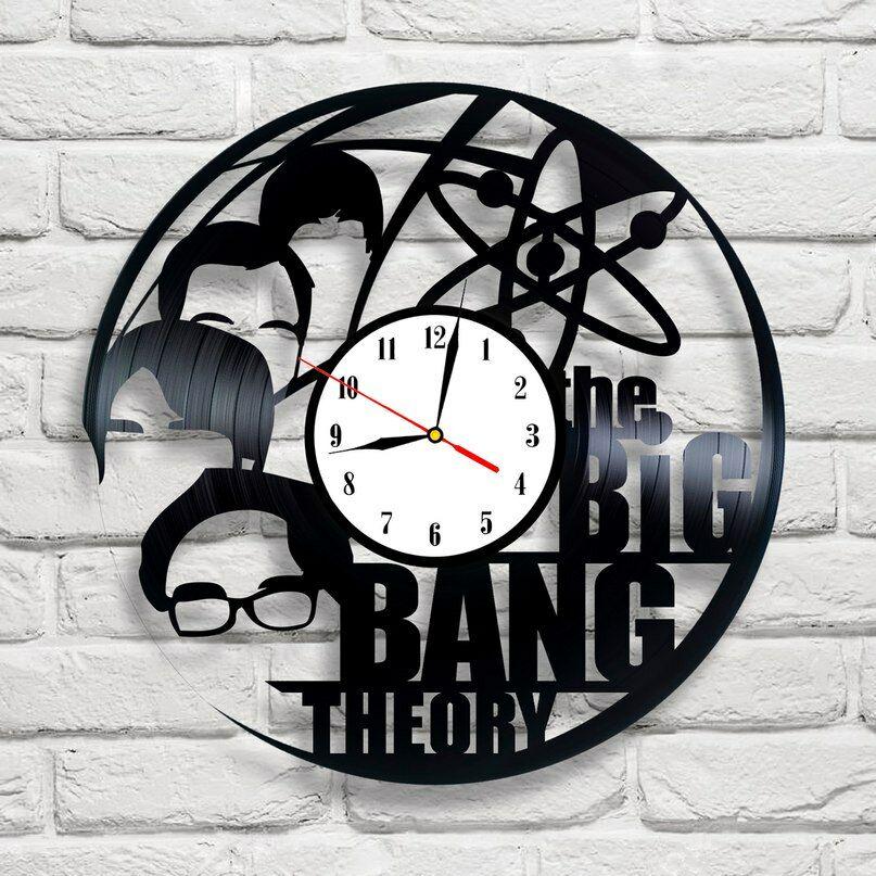 Часы настенные Теория Большого взрыва 2435 из виниловой пластинки