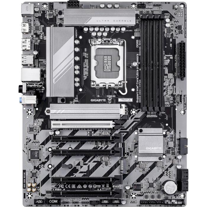 Материнская плата Gigabyte B860 DS3H WIFI6E ATX sLGA1851 Intel B860 4xDDR5 2xM.2 4xSATA DP HDMI 2.5 GbE Grey (35227202)