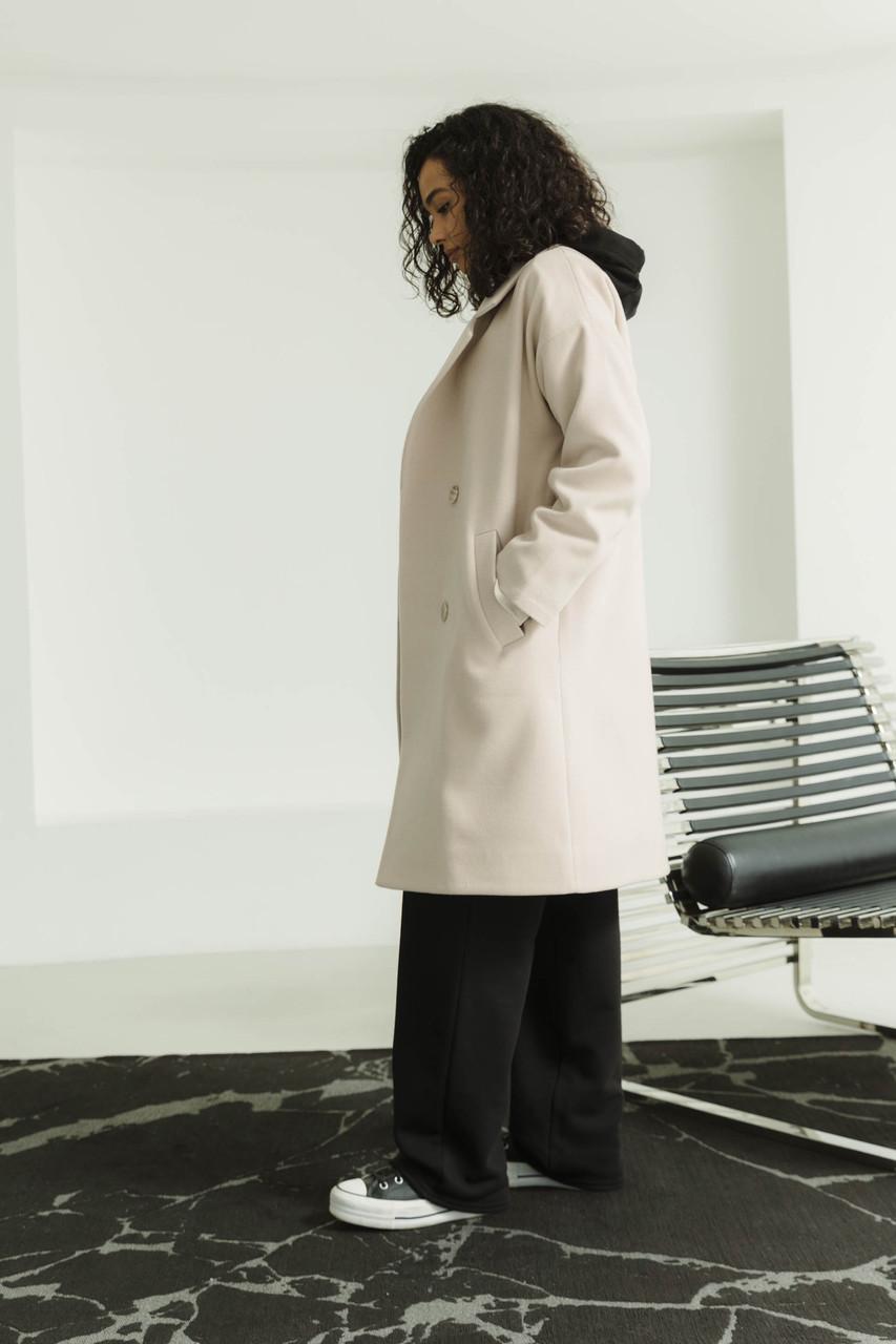 Пальто женское из кашемира L-XL Бежевый (2737858098) - фото 5 Пальто женское из кашемира L-XL Бежевый (2737858098) - фото 5