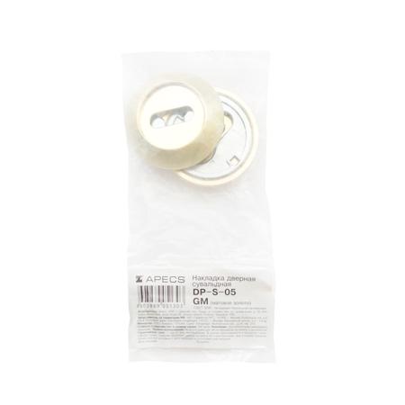 Накладка на розетку Apecs Premier DP-S-05-GM под сувальдный круглый Золото матовое (АЛ014) - фото 2 Накладка на розетку Apecs Premier DP-S-05-GM под сувальдный круглый Золото матовое (АЛ014) - фото 2