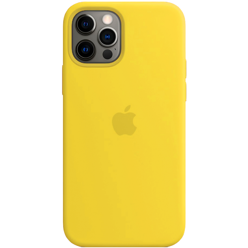 Чехол GoVern Silicone Case Full для Apple iPhone 12 Pro Yellow