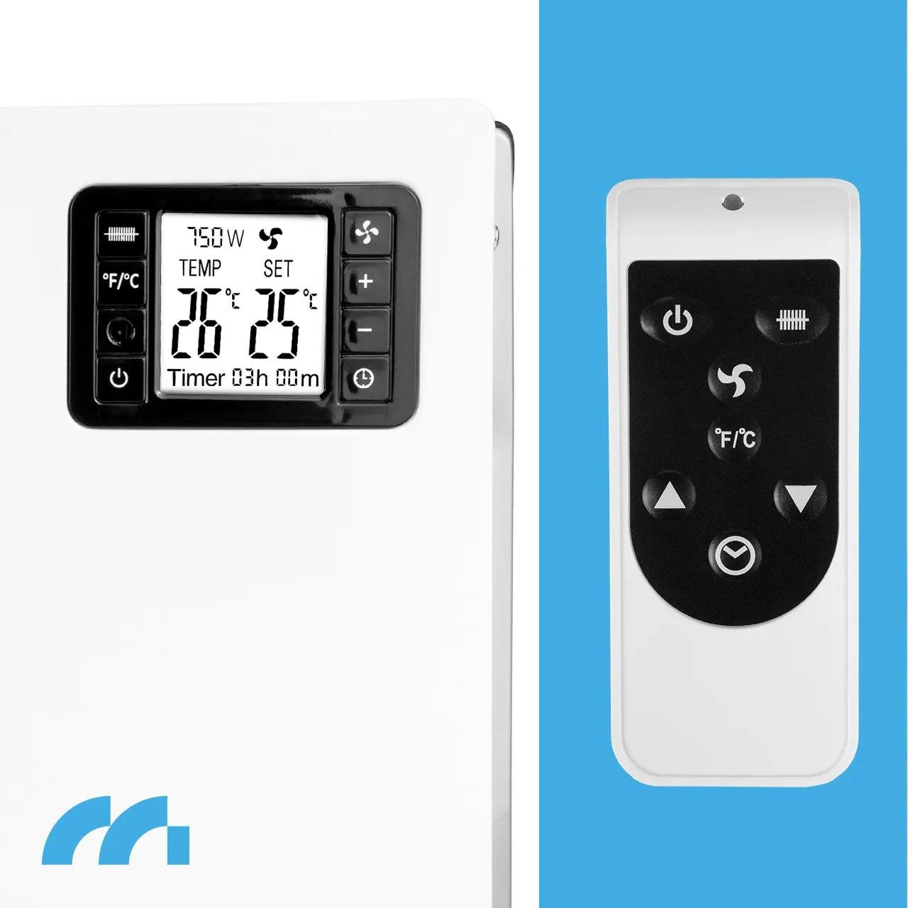 Электрический конвекторный обогреватель Maltec Turbo с таймером/термостатом и дистанционным управлением 2000 Вт (CH2000DW) - фото 3 Электрический конвекторный обогреватель Maltec Turbo с таймером/термостатом и дистанционным управлением 2000 Вт (CH2000DW) - фото 3