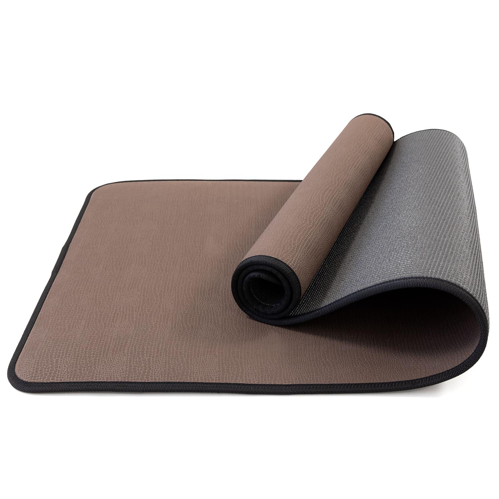 Килимок для йоги та фітнесу OSPORT Yoga Pro+ EVA двошаровий 8 мм Коричнево-чорний (OF-0275)