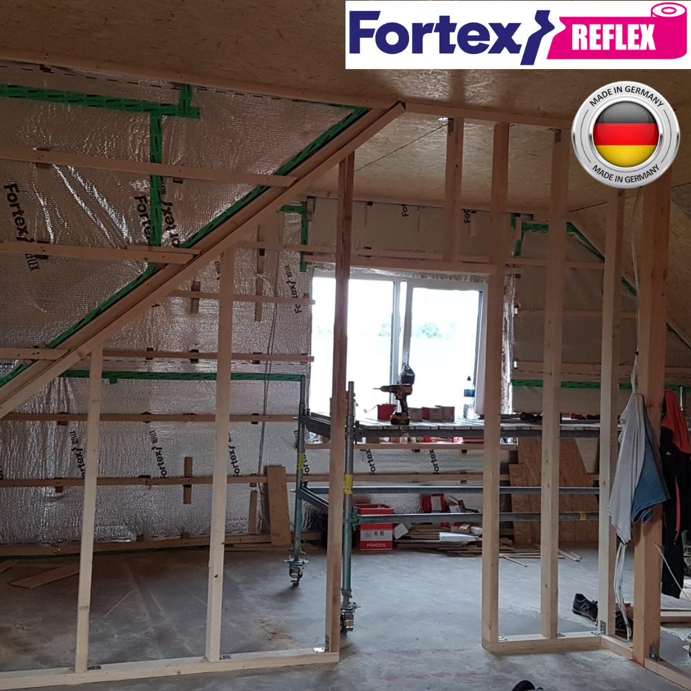 Плівка пароізоляційна Fortex Reflex армована 1,5 м x 50 м 75 м2 90 г/м2 (340011) - фото 15