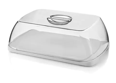 Блюдо с крышкой Guzzini Forme Casa сервировочное прямоугольное 30х18 см Серый (169-135-13875033)