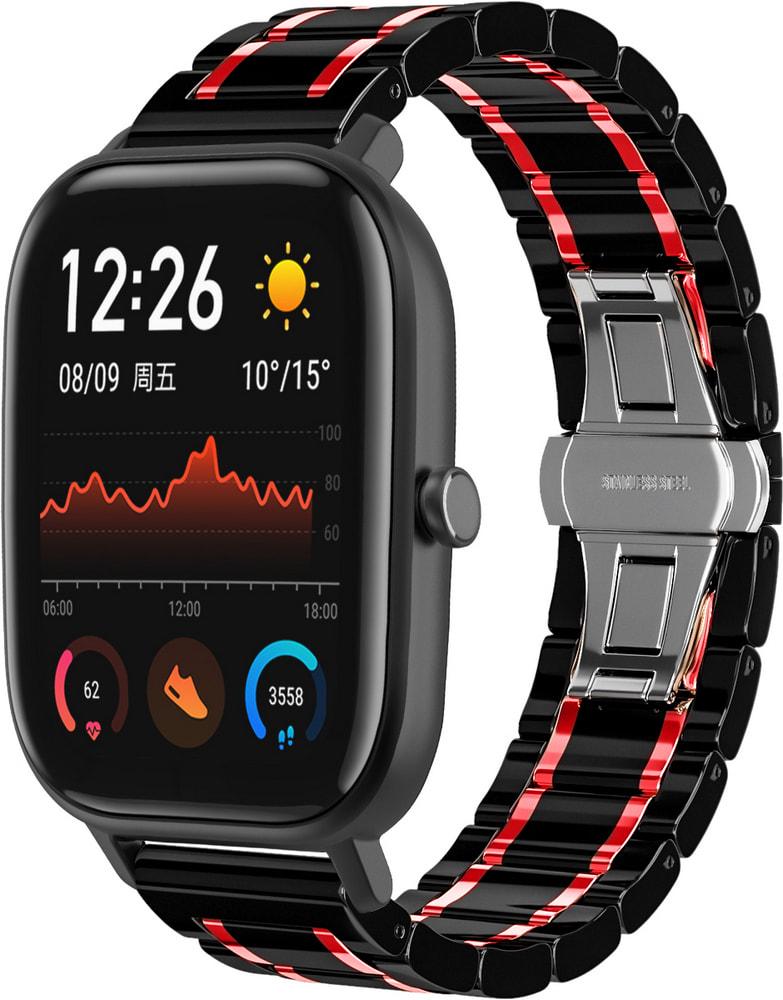 Ремешок керамический Ceramo для Amazfit GTS Black/Red (28737-44)