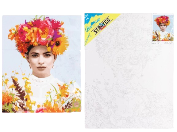 Картина по номерам Стратег Девушка в веночке gs224 40x50 см (MTT-160946)