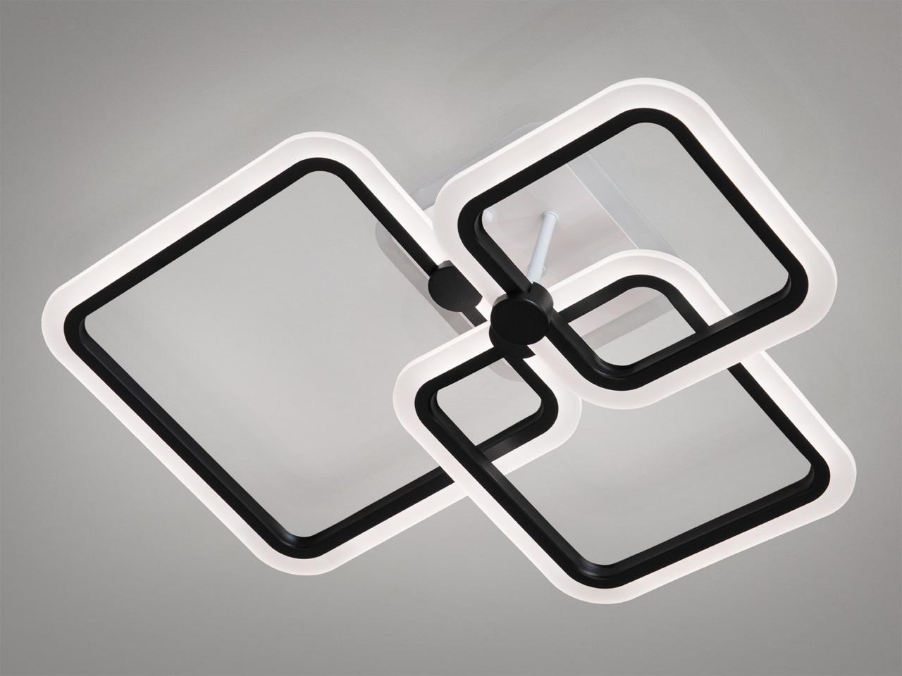 Люстра LED Diasha A8208-3BK-LS 65 W пульт/димер Чорний (2766105488) - фото 3