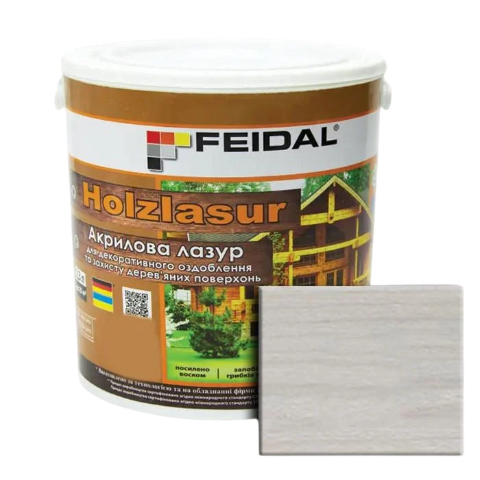 Лазурь акриловая Feidal Holzlasur 2,3 л Белый (1886455899) - фото 1 Лазурь акриловая Feidal Holzlasur 2,3 л Белый (1886455899) - фото 1